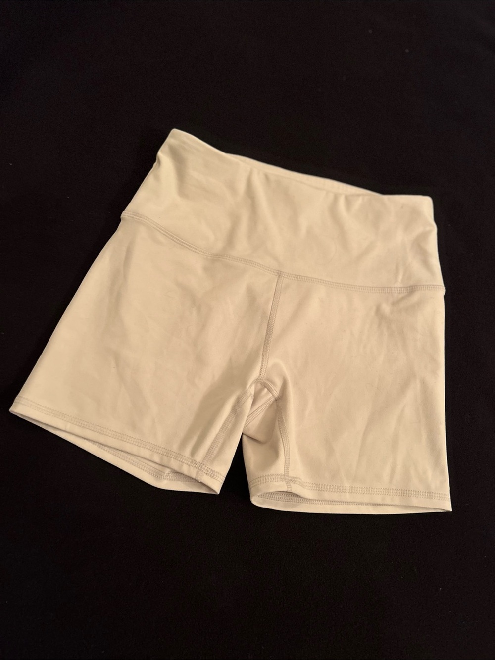 RBX Women’s Cream Biker Activewear Shorts Stretch Elastic Waist 4" Inseam S